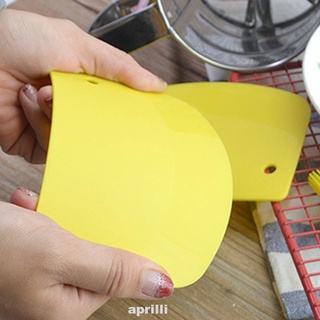 Cortador de plástico para hornear utensilios de cocina curvado borde raspador de masa