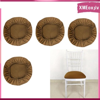 4 piezas de spandex silla del asiento cubierta del asiento comedor silla funda de caf (7)