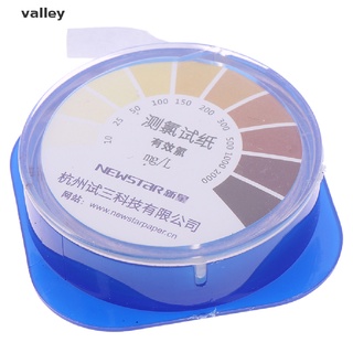 valley 1roll cloro prueba tiras de papel rango 10-2000mg/lppm color chart agua de limpieza cl