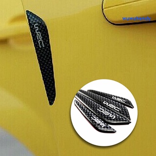 4 piezas de fibra de carbono puertas laterales de coche antiarañazos protección guardias adornos pegatinas