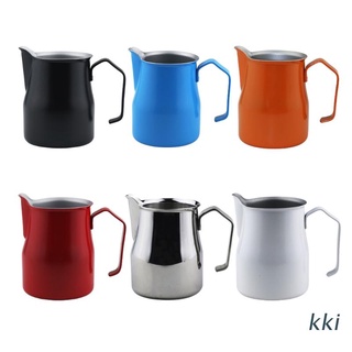 kki. jarra de leche espumante jarra - 12oz/350ml acero inoxidable herramientas de café taza adecuada para espresso, latte art y espumante (1)