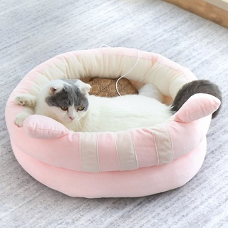 giftsuc Semi-closed Double-layer Kitten Litter Cat Ear Washable Cattery Pet Supplies