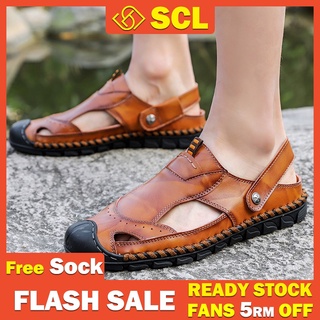 [SCL] Kasut Kasut/sandalia de cuero para hombre cómodo slip-on