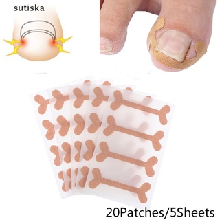 sutiska 5 hojas de uñas de los pies banda ayuda corrección pedicura pegatina elástica vendaje del dedo del pie uñas cl