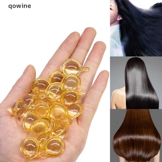qowine 10pcs suero para el cabello queratina complejo aceite cabello vitamina cápsula suave sedoso cl