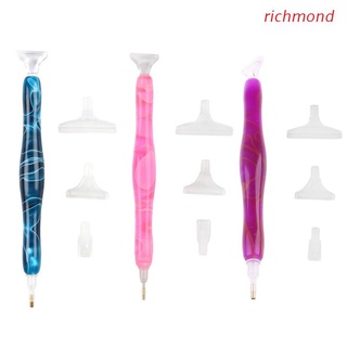 RICHM 5D Diamond Dot Drill Pen DIY Modeling Pen Color Round Diamond Square Painting