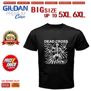 Liuming {XS-6XL} gran tamaño muerto cruz Heavy Metal Logo negro hombres algodón manga corta camisetas