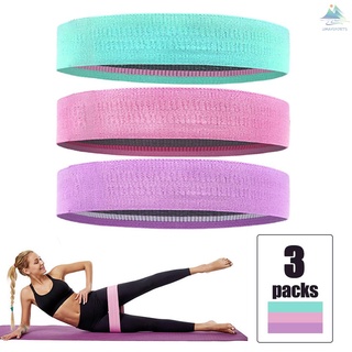3 pzas/conjunto de resistencia elástica de 60-150lb de algodón elástica para gimnasio fitness/yoga/entrenamiento boo