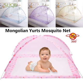 SUQII For Baby Mongolian Yurts Magic Installation Free Netting Dome Mosquito Net 80*120cm Canopy Insect Prevention With Border Decor Foldable Mosquito Control Floor Net Cover/Multicolor