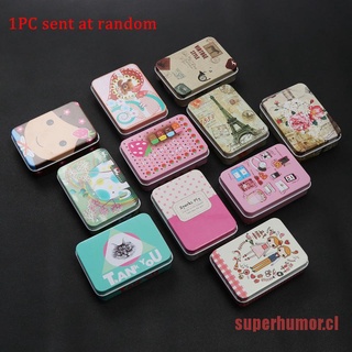 SUPEROM 1PC Cartoon Tin Sealed Jar Packing Box Jewelry Candy Storage Cans Coin Gift Box