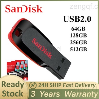 [venta caliente] sandisk usb 2.0 pendriver 64gb/128gb/256gb/512gb memoria flash disco usb 2.0 pen drive