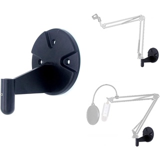 soporte de pared para suspensión brazo brazo micrófono soporte con placa redonda negro