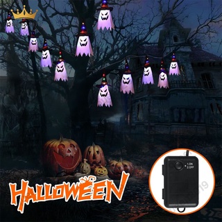 Amazon Halloween LED cadena de luz de Halloween festival diseño linterna tela fantasma Halloween luz cadena