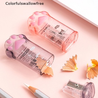 Colorfulswallowfree Cute Cat Paw Pencil Sharpener Kawaii School Supplies Stationery Items BELLE