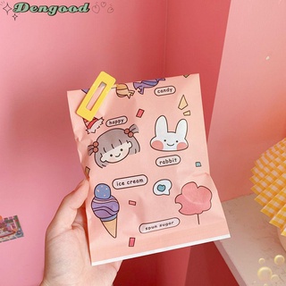 dentization storag bolsa de papel snack embalaje regalo embalaje galleta caramelo bolsa mini flor oso coreano chica ins lindo de dibujos animados