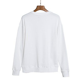 ❤❀ Unisex ❤Aw nueva letra suelta impresa algodón casual manga larga cuello redondo suéter (4)
