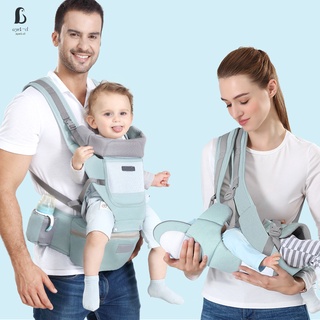 porta asiento de cadera para bebé ergonómico taburete de cintura 3 en 1 frente frente bebé envoltura de cabestrillo con malla de aire para recién nacido (9)