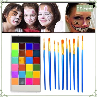 26colors Face Body Paint Palette Facepaints for Kids Halloween Make Up