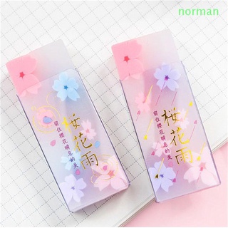 Norman para estudiantes niños japonés Sakura escuela accesorios de oficina Sakura flor borrador de flor de cerezo borrador