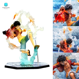 One Piece Figure Toys Luffy with Straw Hat Model Ornaments PVC Collectible Anime Action Character Model