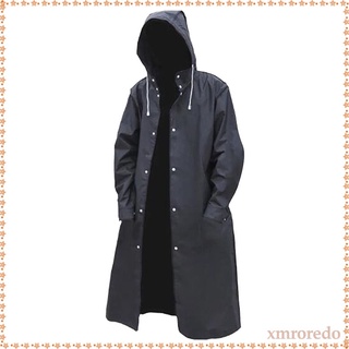 Reusable Unisex Raincoat Portable EVA Womens Mens Poncho Hooded Rainwear (9)