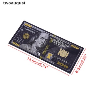 [twoaugust] lámina de oro negro antiguo usd 100 dólares conmemorativos decoración de billetes [twoaugust] (2)