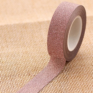 10m Glitter Washi Sticky Paper Masking Adhesive Tape Label Decorative DIY Craft (8)