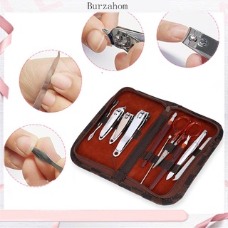 bur_10 piezas set de manicura manicura pedicura set cortaúñas tijeras kit de aseo (1)