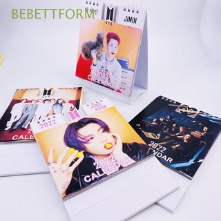 BEBETTFORM 2022 Mini Scheduler Fashion Agenda Organizer BTS Desktop Calendar Office Photo Album Home Decor Fans Gifts K-pop BT21 Bangtan Boys