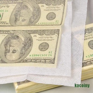 [KACOINY] 10 unids/Set creativo 100 dólares servilletas de dinero papel higiénico baño fiesta suministros UBYH (2)