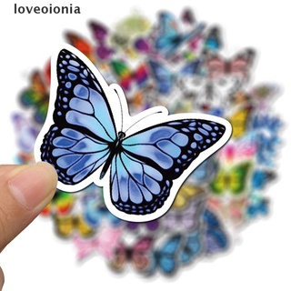 [Loveoionia] 50pc butterfly Sticker Laptop Guitar Skateboard Luggage Funny Graffiti Stickers DFGF (2)