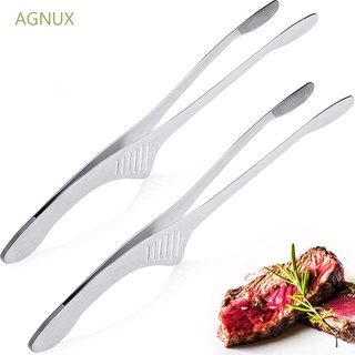 AGNUX Oven BBQ Clip Buffet Serving Tool Grill Tongs Stainless Steel Kitchen Salad Korean Japanese Style Outdoor Indoor Bread Meat Clamp/Multicolor