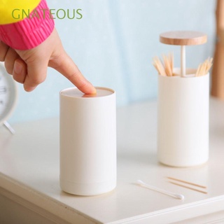 GNATEOUS New Toothpick Box Pop-up Automatic Dispenser Cotton Bud Container Hotel Decor Durable Living Room Table Storage Organizer Box Toothpick Holder