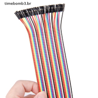 [time3] 40pcs 20 cm 2.54 mm hembra a hembra tabla de pan cable de alambre para arduino [time3] (1)