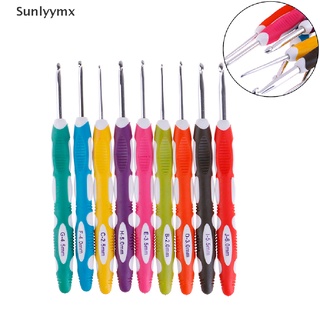 [sxm] 9 piezas colorido ganchillo gancho aguja de ganchillo aguja de tejer uyk
