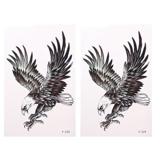 2 pzas calcomanías de tatuaje de cuerpo impermeables para brazo de águila a la moda