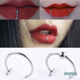 [jingting] mujeres labios anillos nariz anillo piercing clip boca anillo falso cuerpo clip aro