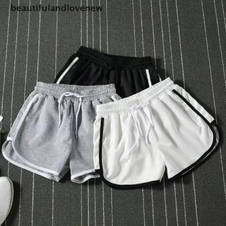 [beautifulandlovenew] mujer verano deportes cintura elástica pantalones cortos casual playa pantalones cortos