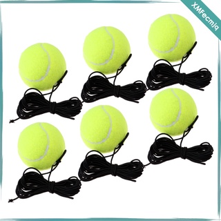 6 bolas elásticas de tenis al aire libre de entrenamiento de tenis herramientas para principiantes