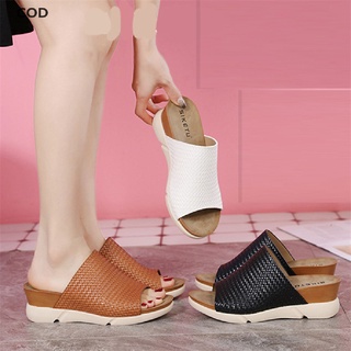 [cod] cuña antideslizante sandalias de las mujeres zapatos de plataforma zapatillas peep toe flip flop sandalias caliente