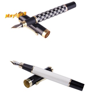 2x Jinhao 500 Writing Iridium Pen Golden Eagle Fountain Pen Pen Tip 0.5mm Sier & Black White