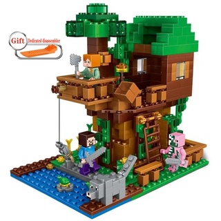 minecraft series my wrold the jungletree house bloques de construcción pueblo compatible lego juguetes educativos