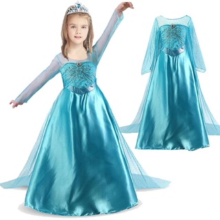 Verano niñas Elsa vestidos ropa niño Cosplay Anna princesa Vestido reina de nieve Vestido de los niños disfraces fiesta de cumpleaños Sukienki
