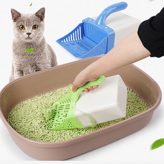Práctico gatito arena recogedor pala de plástico arena gato cuchara herramienta limpia