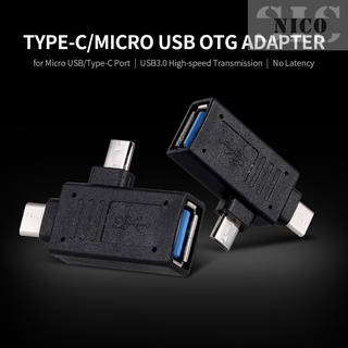 Otg adaptador tipo C Micro USB a USB Cable adaptador OTG conector Type-C Micro USB macho a USB hembra OTG adaptador (6)