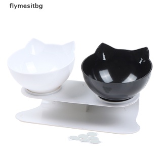 flybg - cuencos antideslizantes para gatos (dobles para mascotas, con soporte elevado, alimentos para mascotas y cuencos de agua).
