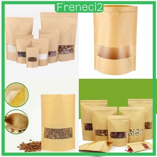 [Freneci2] 50 bolsas de papel Kraft resellables para ventana, té de frutas, regalo, auto sellado