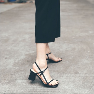 DOMSSandalias romanas para mujer2021Nuevo estilo de hadas de verano Zapatos de correa de las mujeres estilo coreano todo a juego tacones altos de tacón grueso (6)