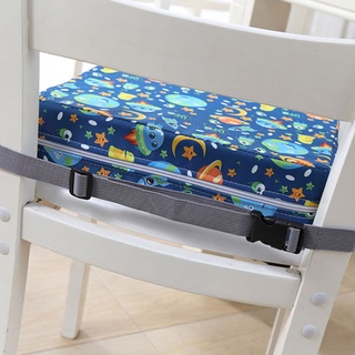 Biggerlove - cojín portátil para silla alta, para comedor, ajustable, desmontable, asiento de esponja para niños pequeños, bebé (8)