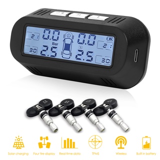 AN-10 Solar Car TPMS LCD Tire Pressure Monitoring System with 4 Sensors (8)